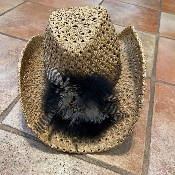 Golden west Hat company feathered cowboy hat - Picture 1 of 4